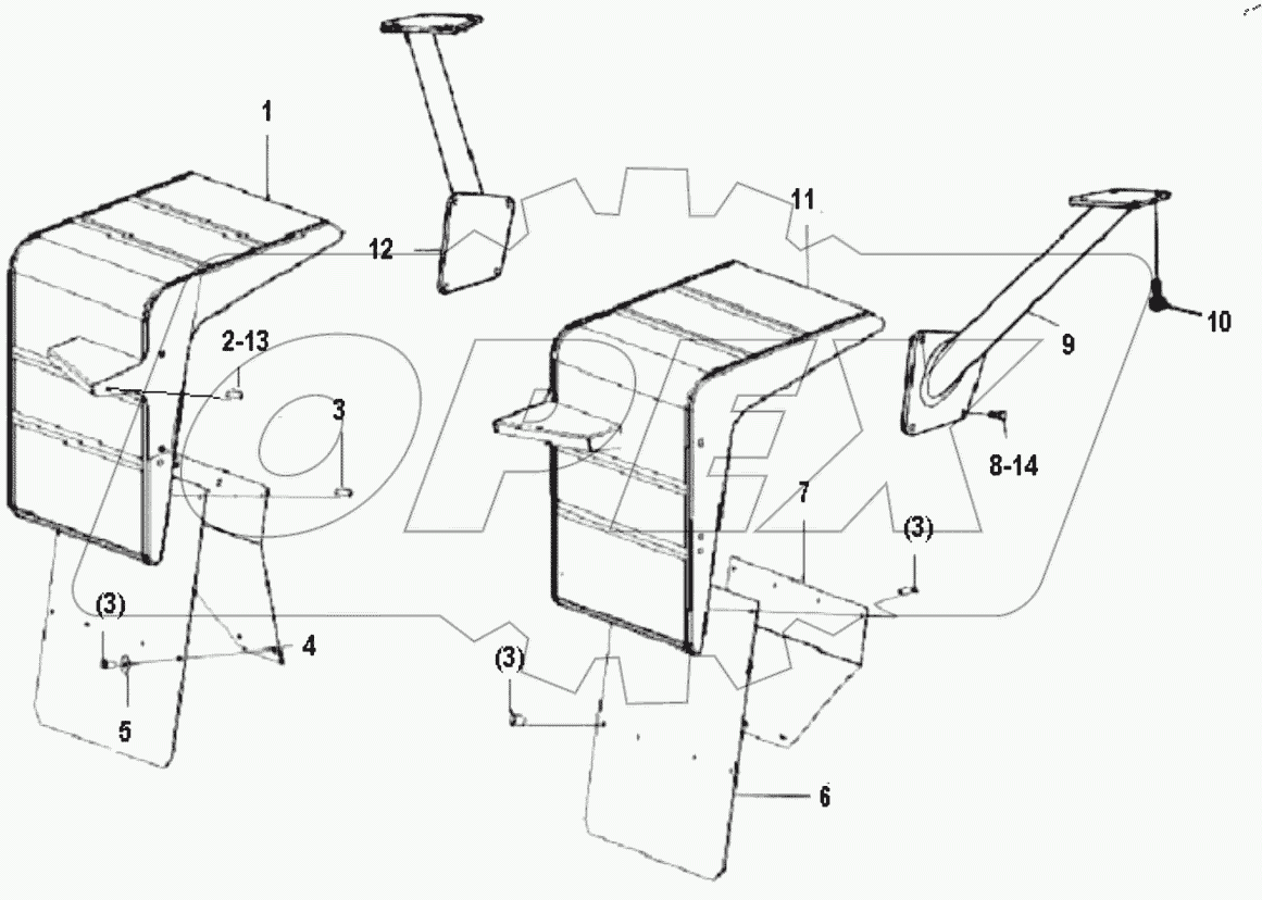  LAMP FRAME AND FRONT FENDER