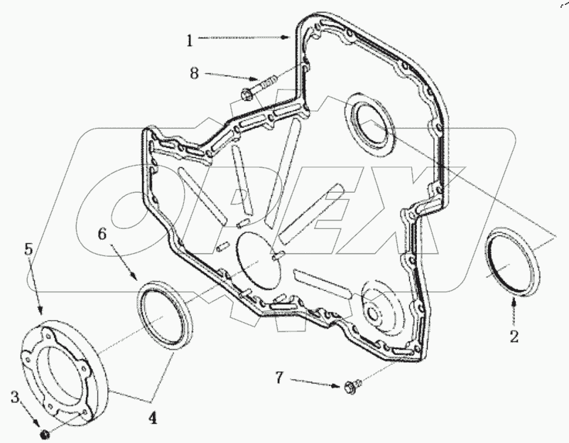  GG 9779 COVER,FRONT GEAR
