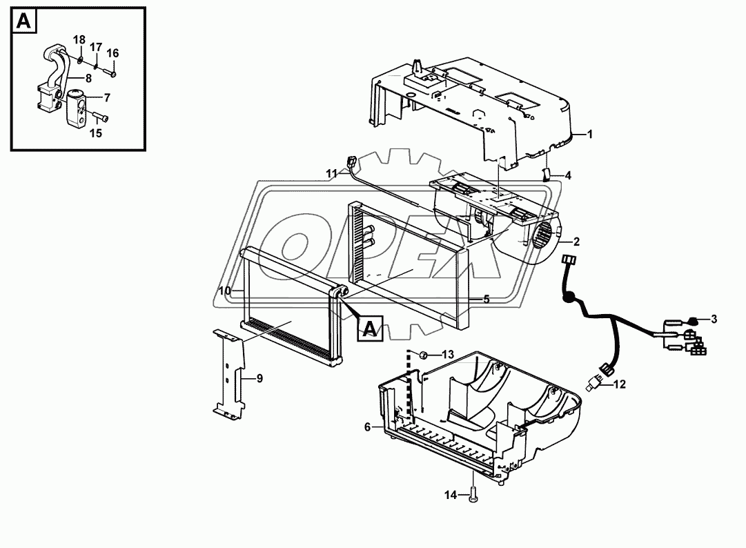 Evaporator assembly 1