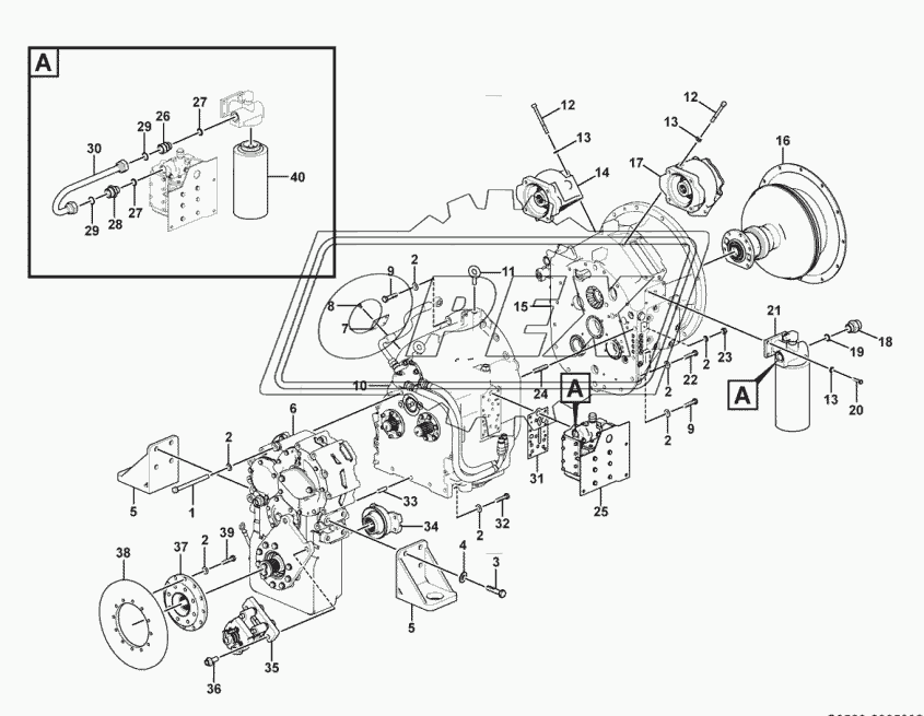 Vrt200 transmission assembly