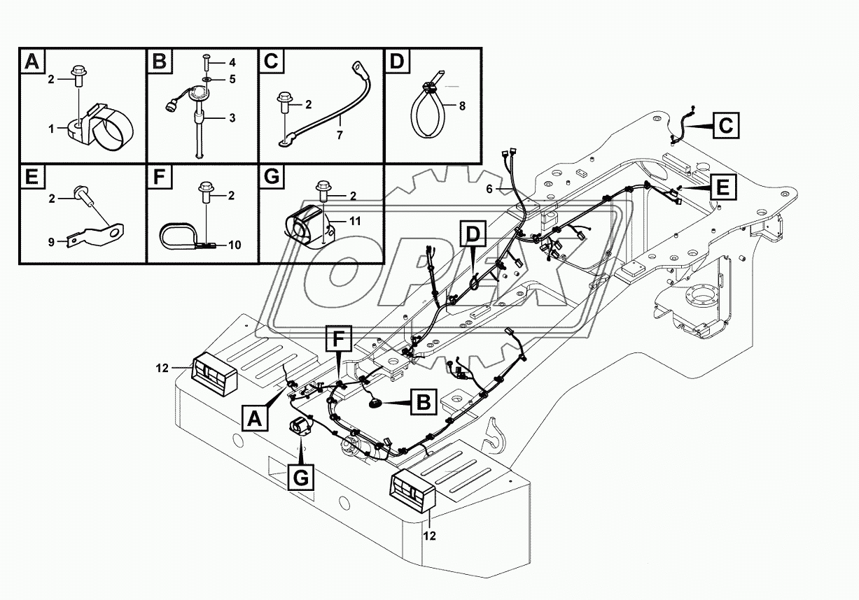 Electric assembly-rear frame