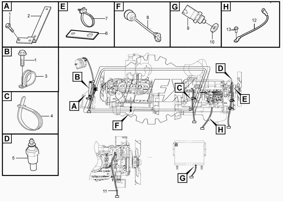 Electric assembly-engine