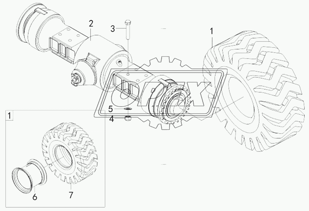 Front axle assembly