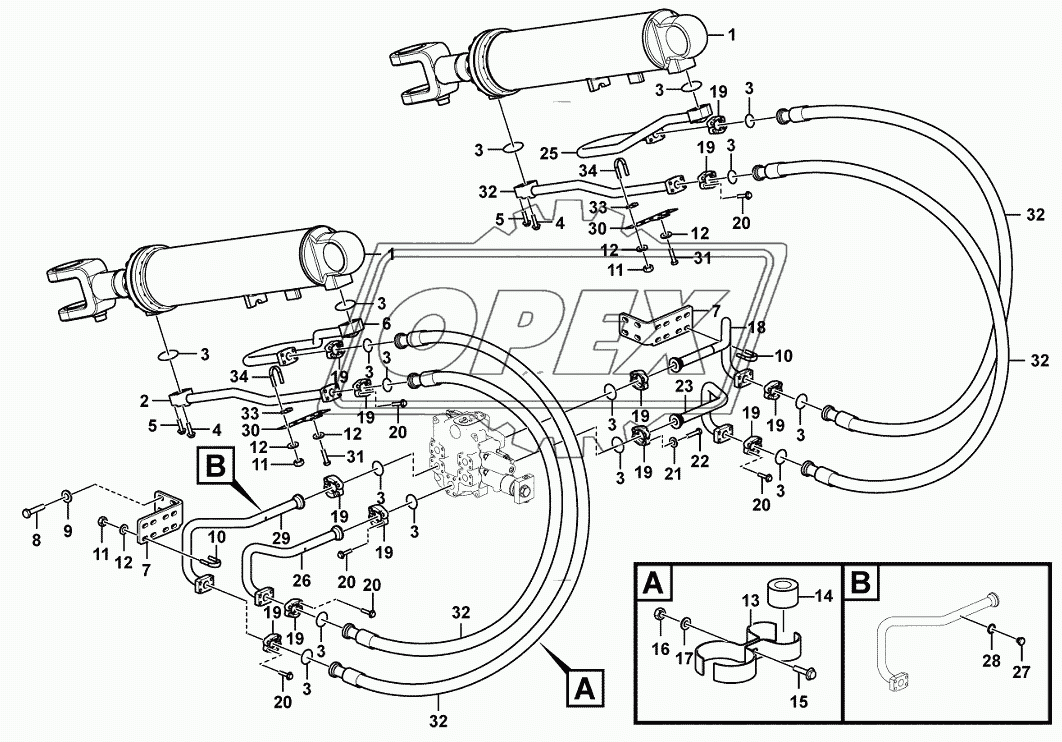 Lifting cylinder hydraulic system