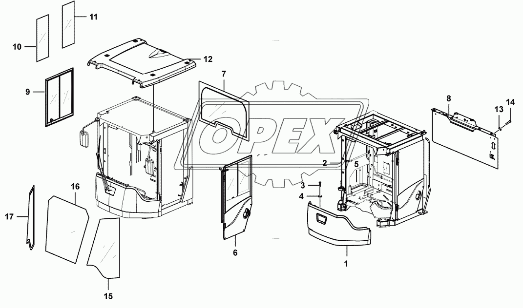 Cab flamework assembly