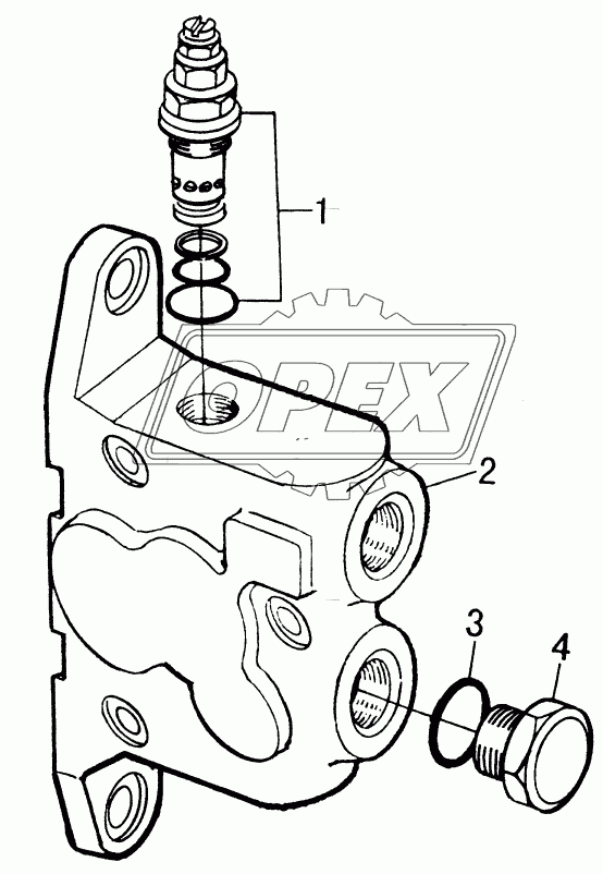 OIL INLET VALVE SECTION (BACKHOE)