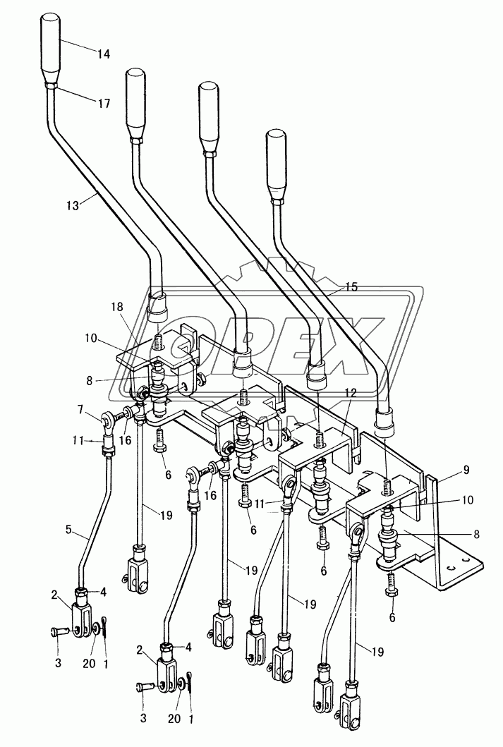 BACKHOE OPERATION MECHANISM