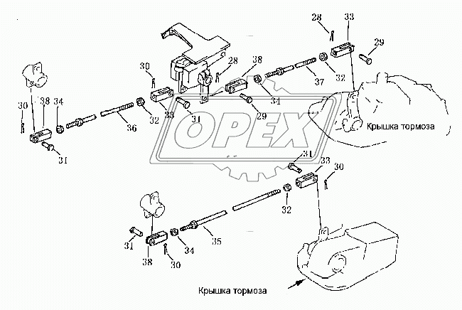 Педаль тормоза и тормозной механизм 2