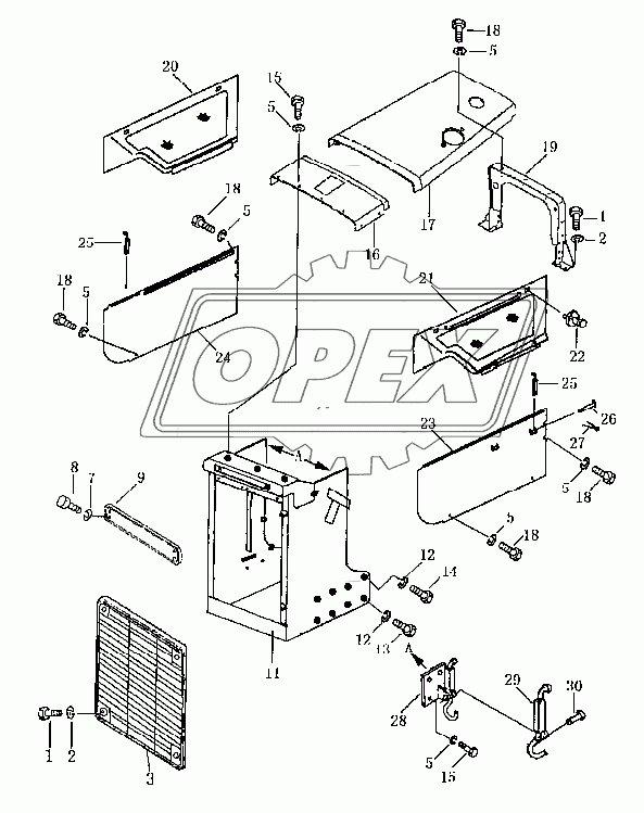 Капот двигателя в сборе (SD16, SD16E)