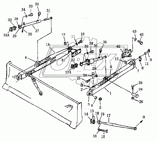 Рама прямого наклоняемого отвала (SD16, SD16E)