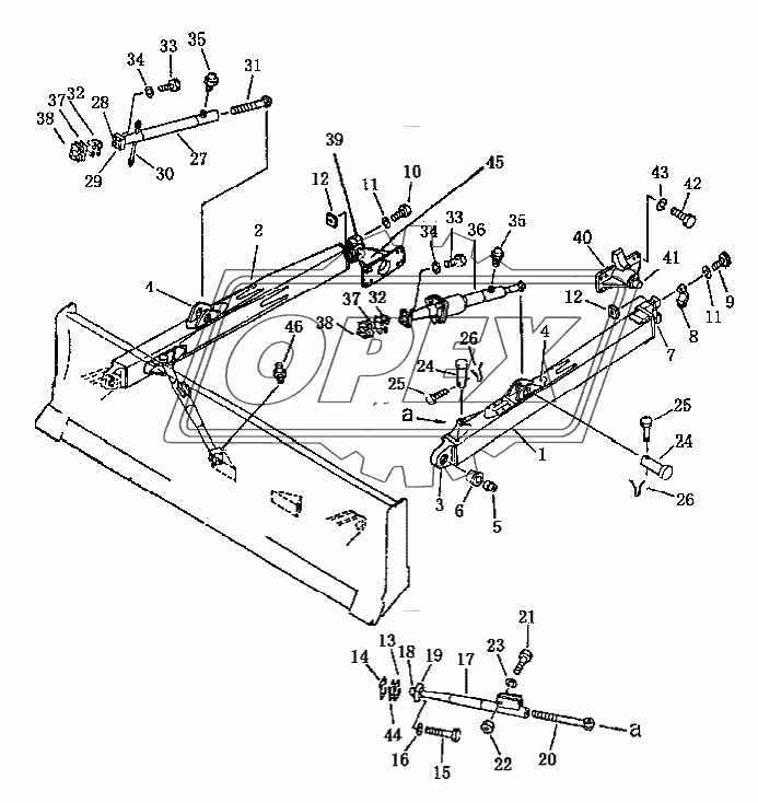 Отвал наклоняемый прямой (SD16L)