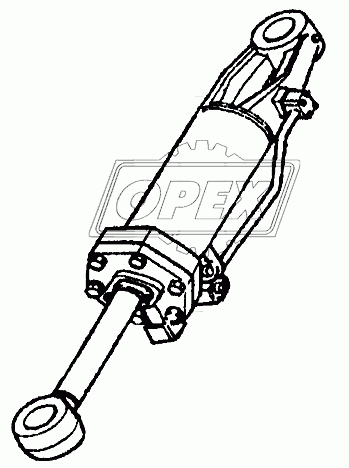 Подъемный гидроцилиндр рыхлителя с одиночной стойкой