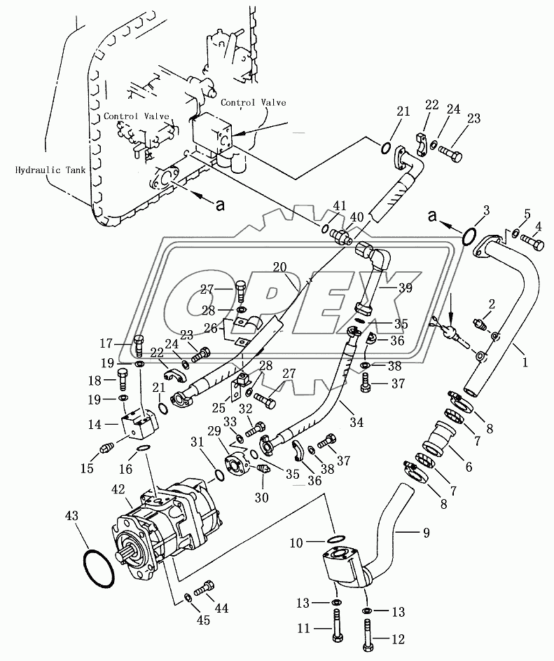 HYDRAULIC PIPING (TANK TO PUMP)