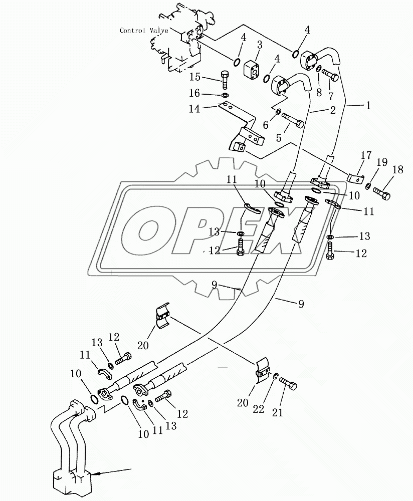 HYDRAULIC PIPING (TANK TO LIFT CYLINDER) 1