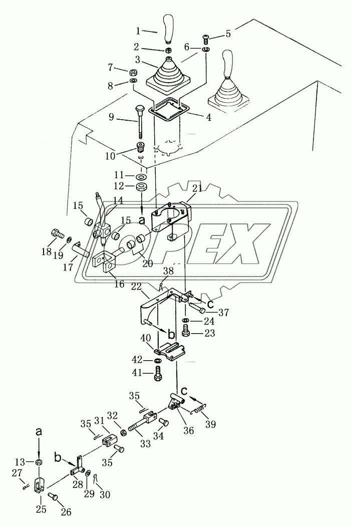 ANGLE BLADE CONTROL LEVER