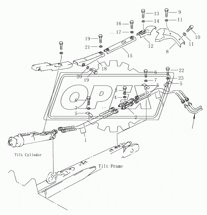 BLADE TILT CYLINDER PIPING