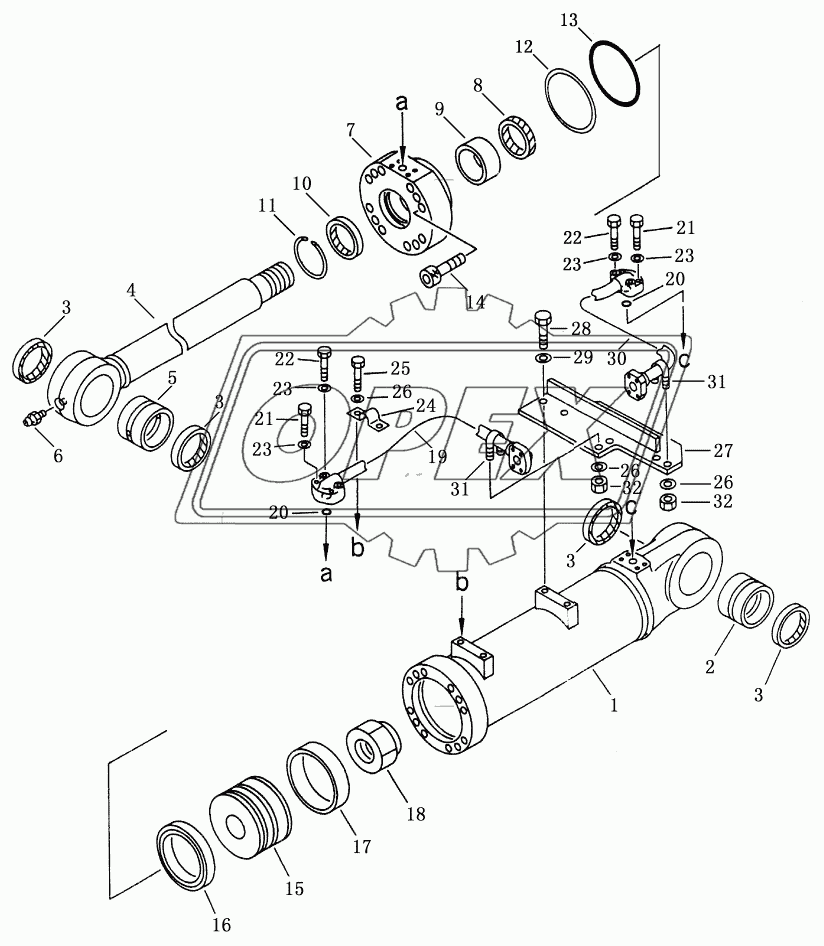 THREE SHANK RIPPERRIPPER CYLINDER