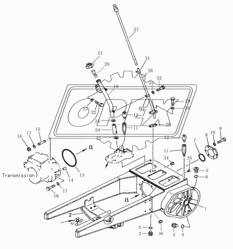 STEERING CASE AND MAIN FRAME