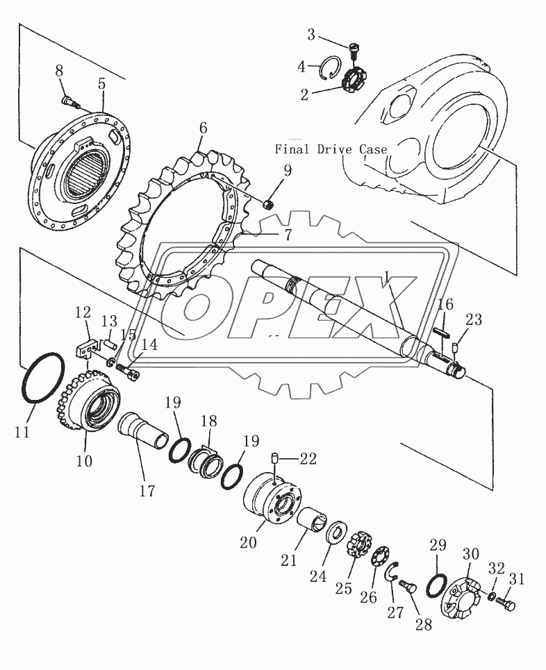 SPROCKET AND SHAFT