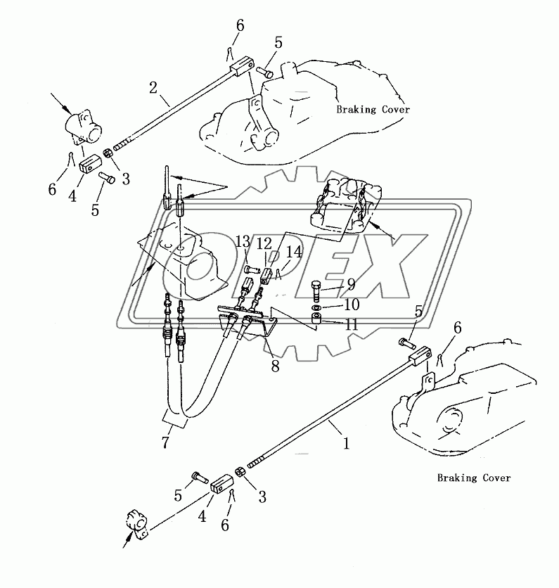 STEERING AND BRAKE LINKAGE 2