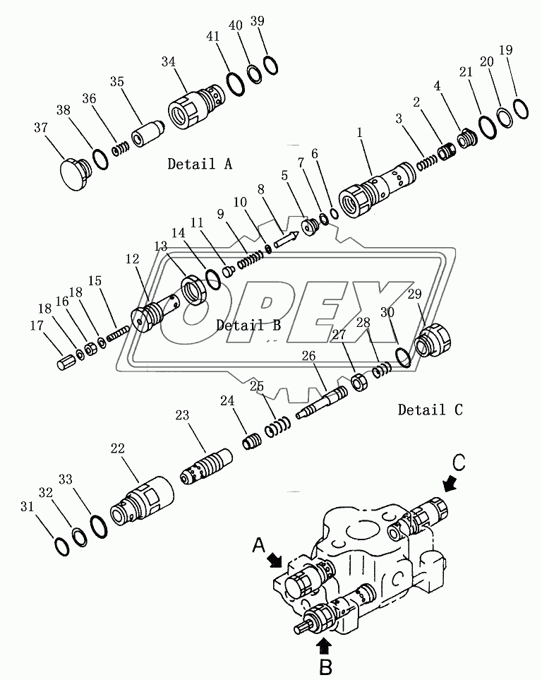 THREE SHANK RIPPER CONTROL VALVE 2