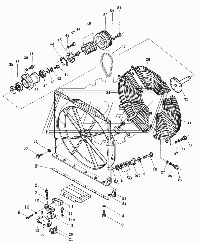 RADIATOR FAN GUARD AND NET
