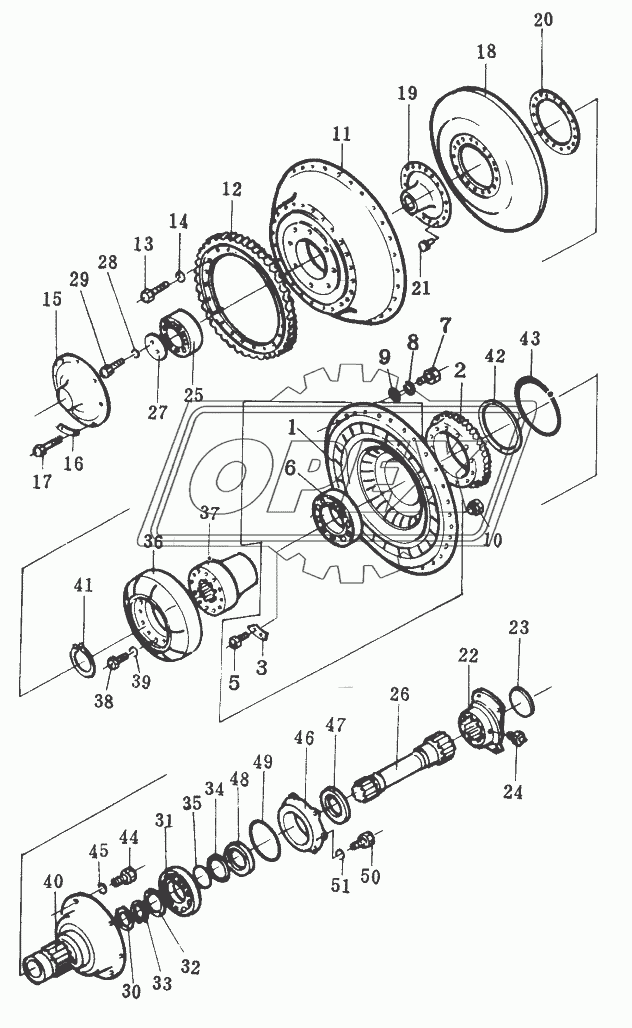 TURBINE SHAFT AND STATOR