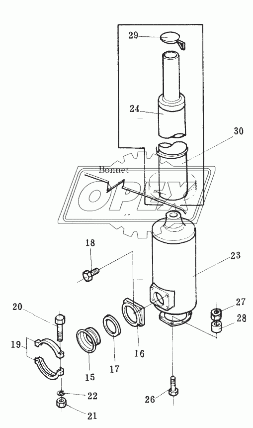 EXHAUST PIPE AND MUFFLER