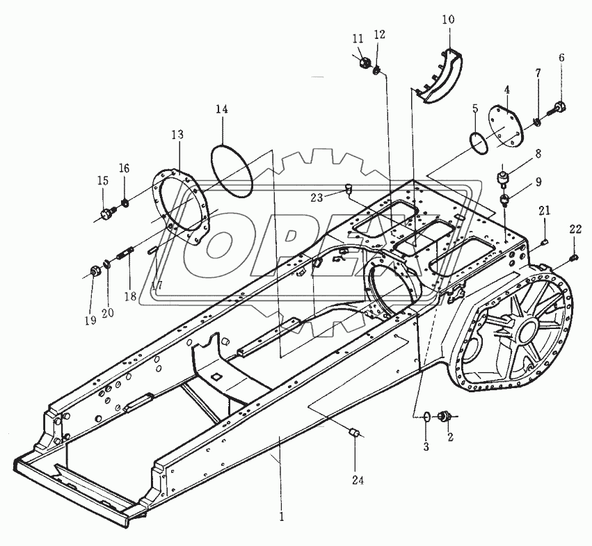 STEERING CASE AND MAIN FRAME