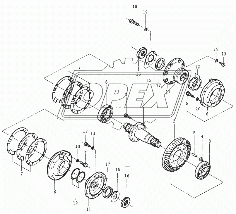 BEVEL GEAR AND SHAFT