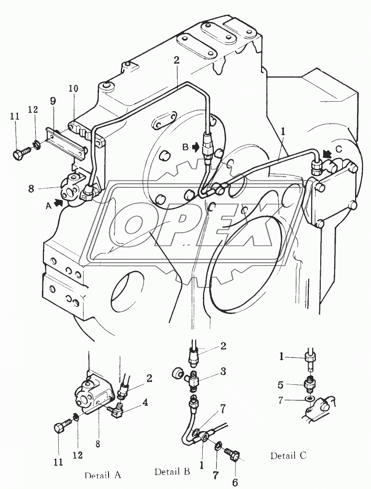 P.T.O LUBRICATING OIL PIPING