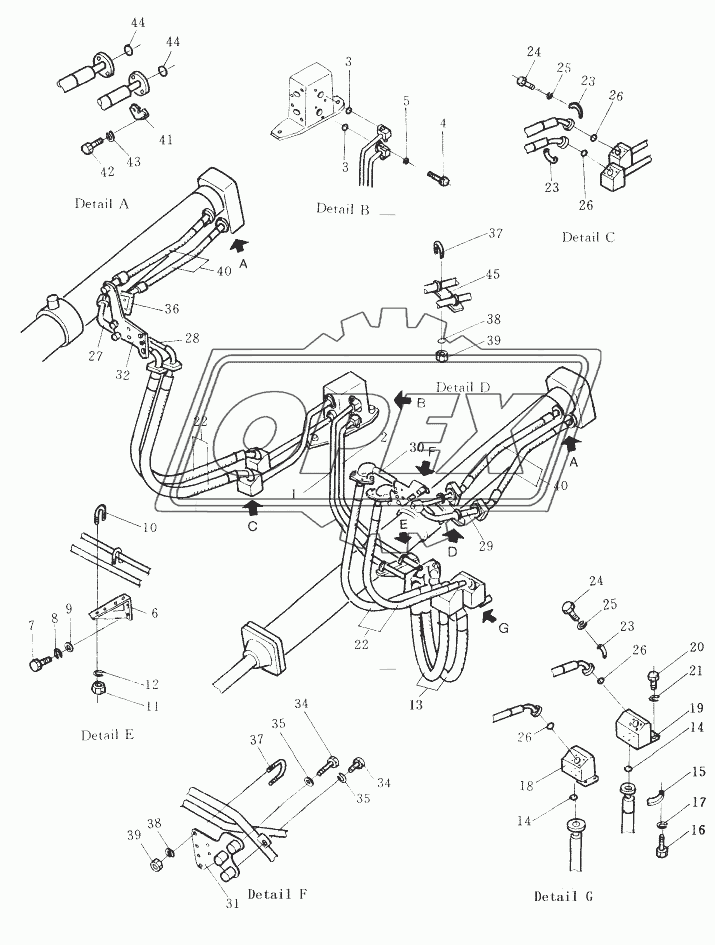 HYDRAULIC PIPING( FOR BLADE LIFT)