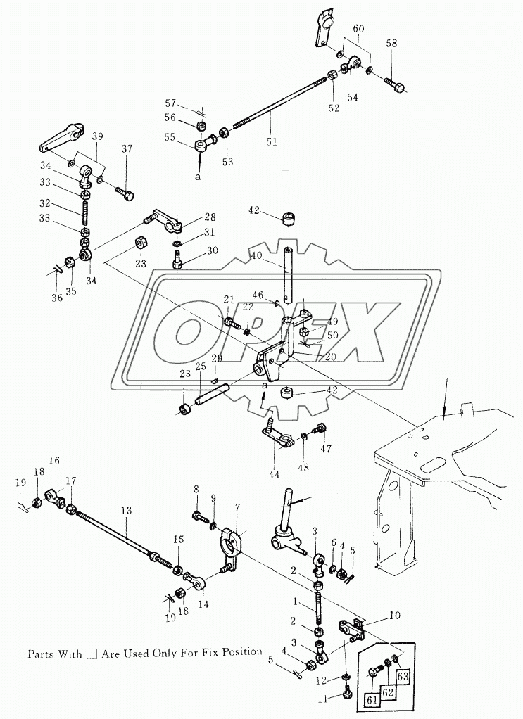 WORK EQUIPMENT TILT AND RIPPER CONTROL LINKAGE