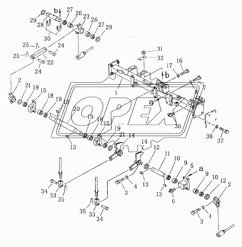 STEERING AND BRAKE LINKAGE (1/2)