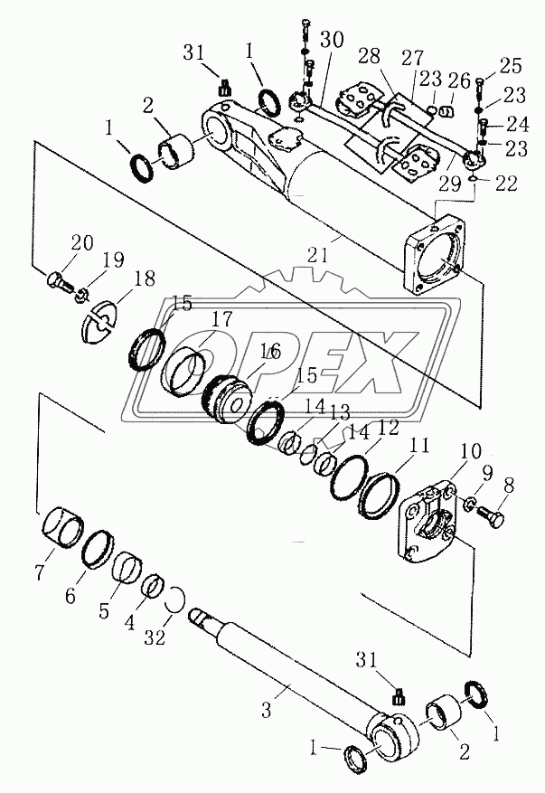 LIFT CYLINDER (LEFT)