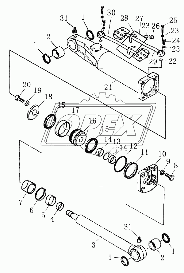 TILT CYLINDER (LEFT)