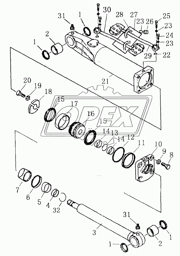 LIFT CYLINDER (LEFT)