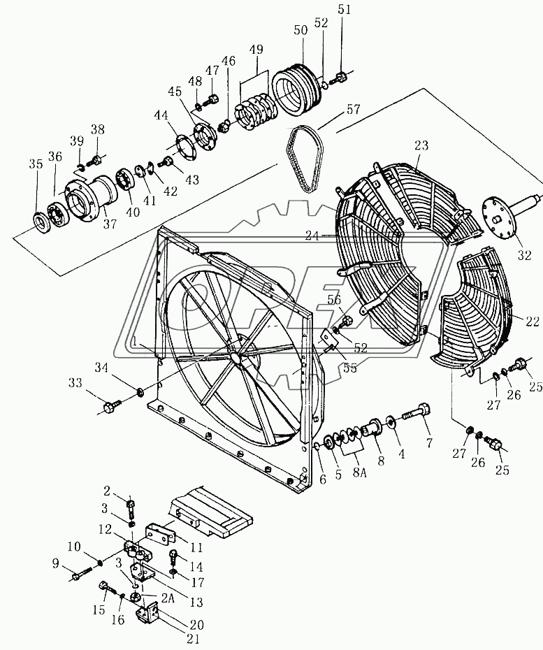 RADIATOR FAN GUARD AND NET