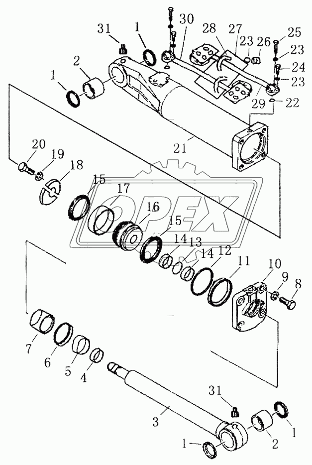 TILT CYLINDER (LEFT)