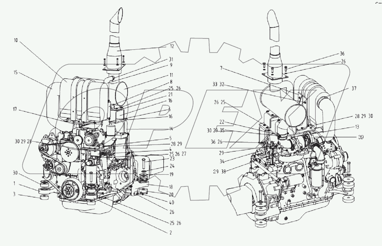 ENGINE MOUNTING AND ATTACHMENT