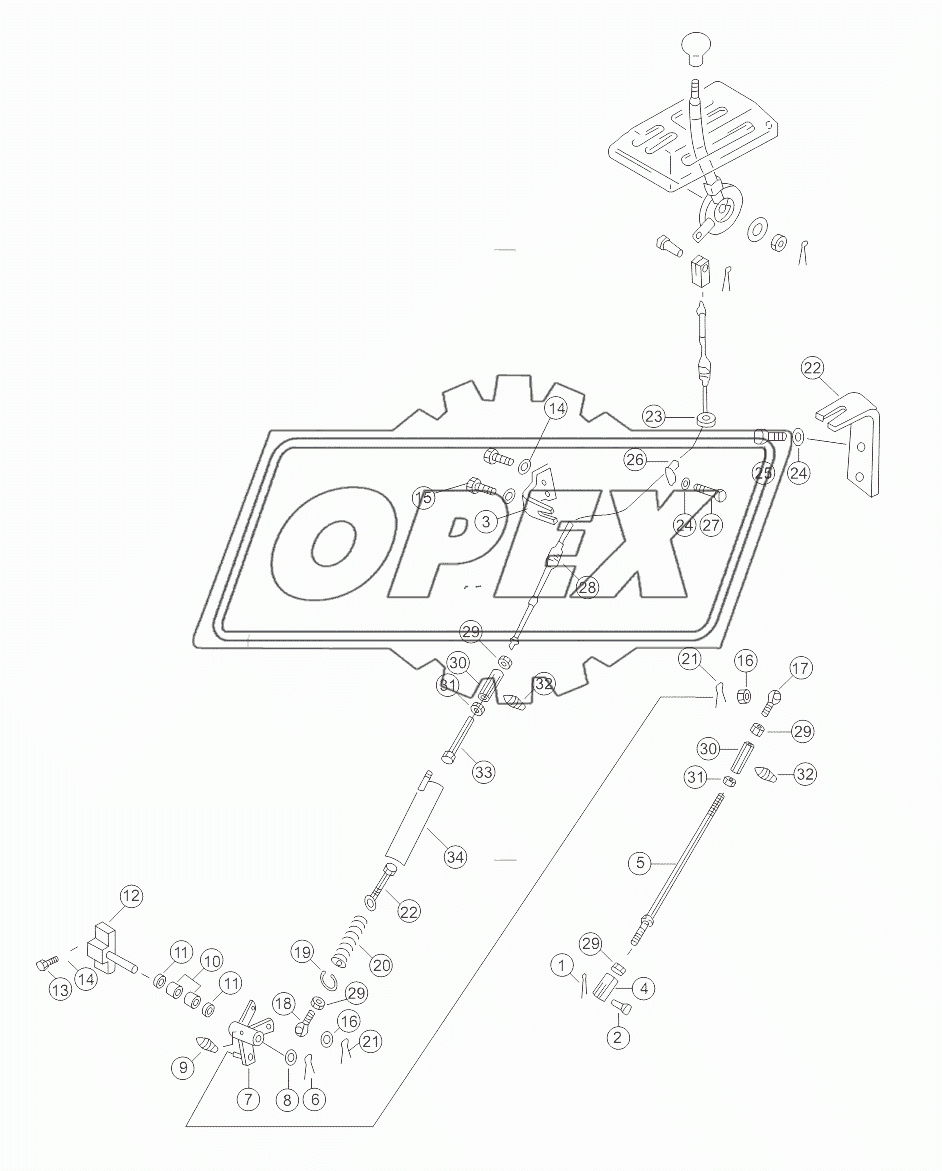 FUEL CONTROL LEVER 16Y-05D-002 V1.0