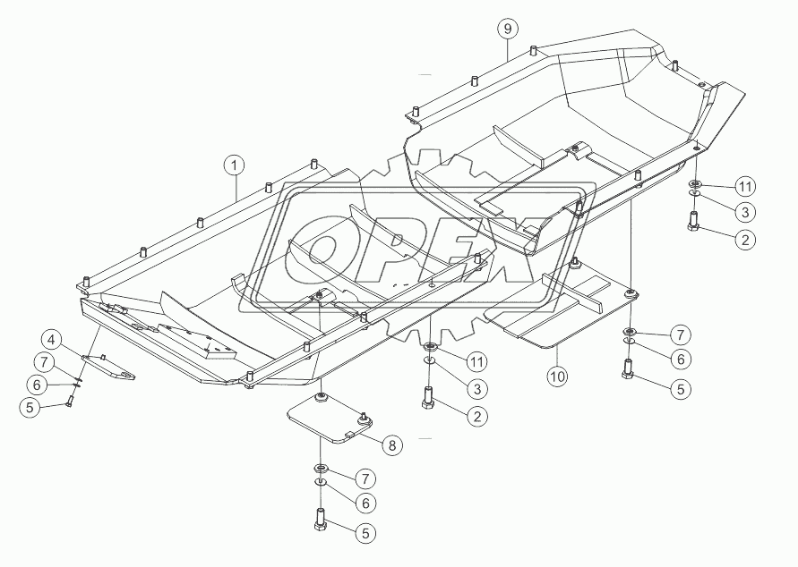 BOTTOM GUARD PLATE 16Y-52-A11 V1.0