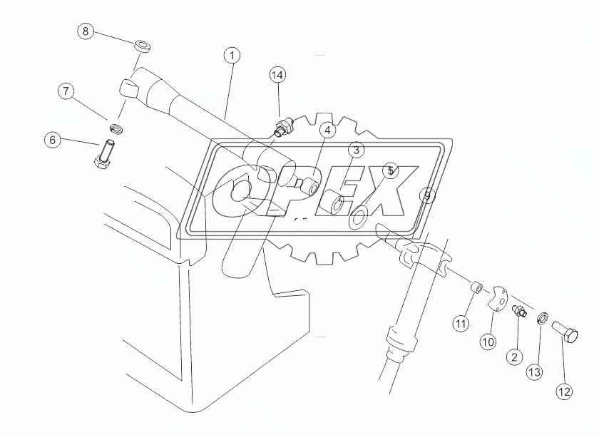 OIL CYLINDER BRACKET 16Y-85-001 V1.0