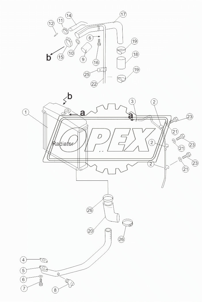 RADIATOR PIPING 16Y-03A-001 V1.0