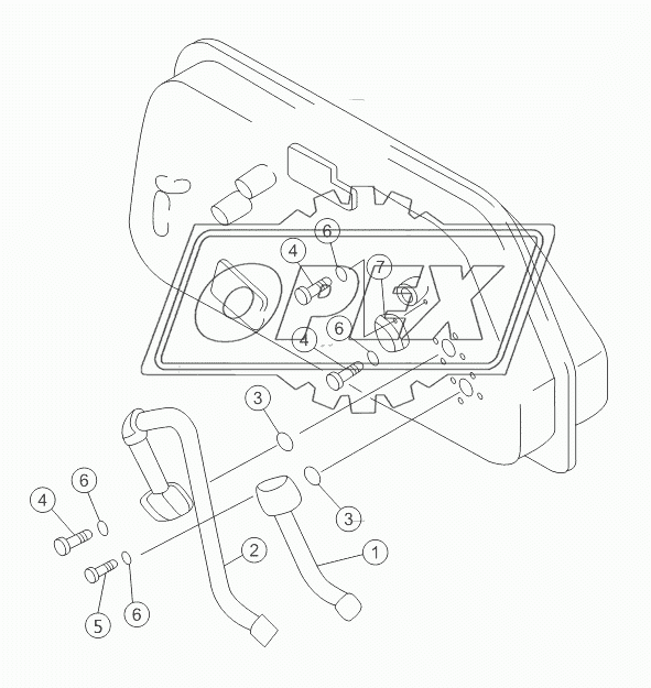 RIPPER PIPING INSIDE 16Y-64-001 V1.0