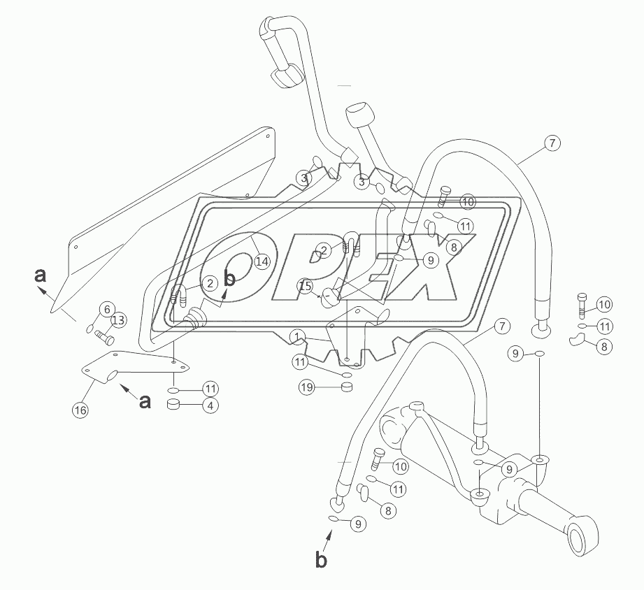 RIPPER PIPING OUTSIDE 16Y-64-002 V1.0