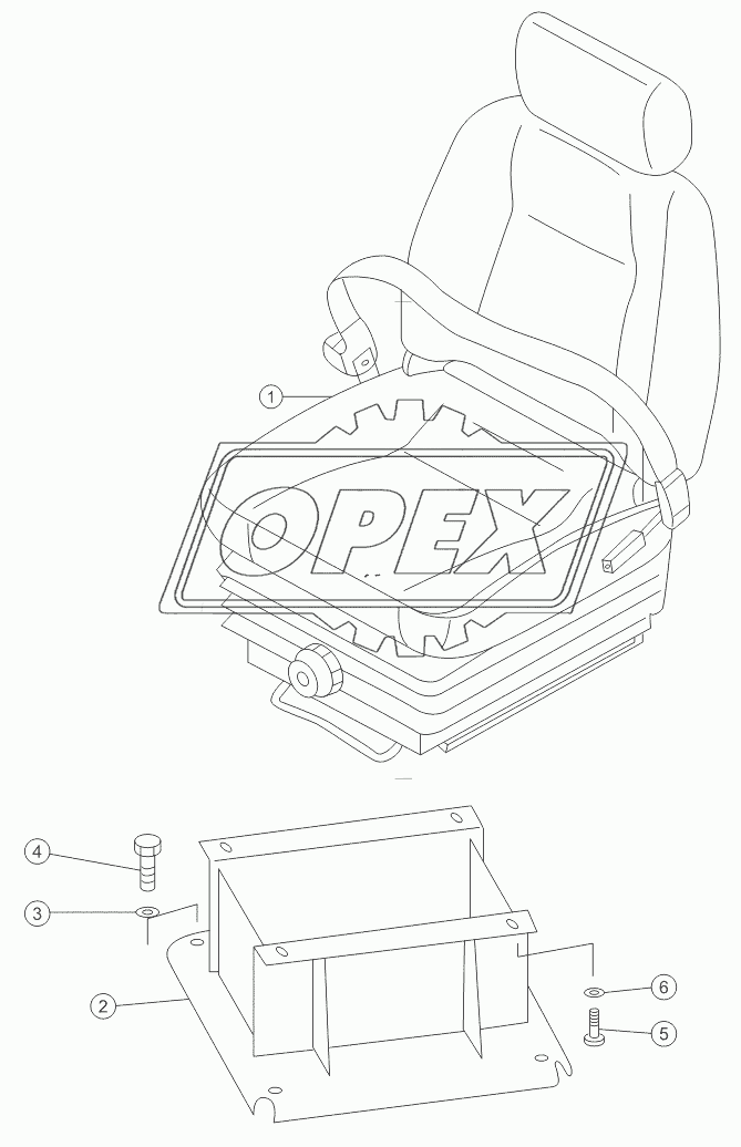 OPERATOR'S SEAT ASSEMBLY 16Y-53C-001 V1.0
