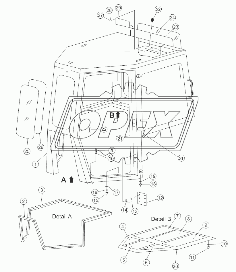 CAB MAIN PARTS 16Y-56C-001 V1.0