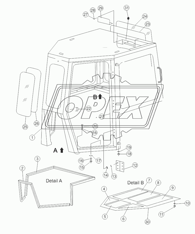 CAB MAIN PARTS 16Y-56D-001 V1.0