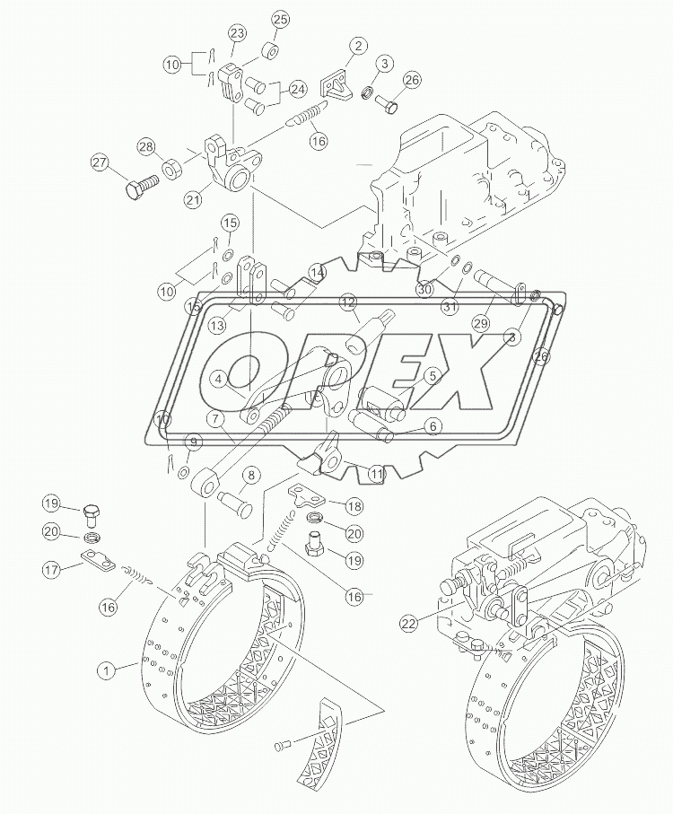 BRAKE BAND AND LINKAGES16Y-17-002 V1.0